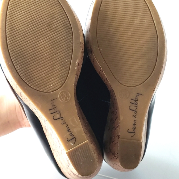 Black Platform Wedge Heels (Sam & Libby, Size 5.5) - Picture 5 of 5